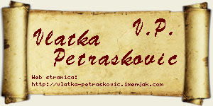 Vlatka Petrašković vizit kartica
